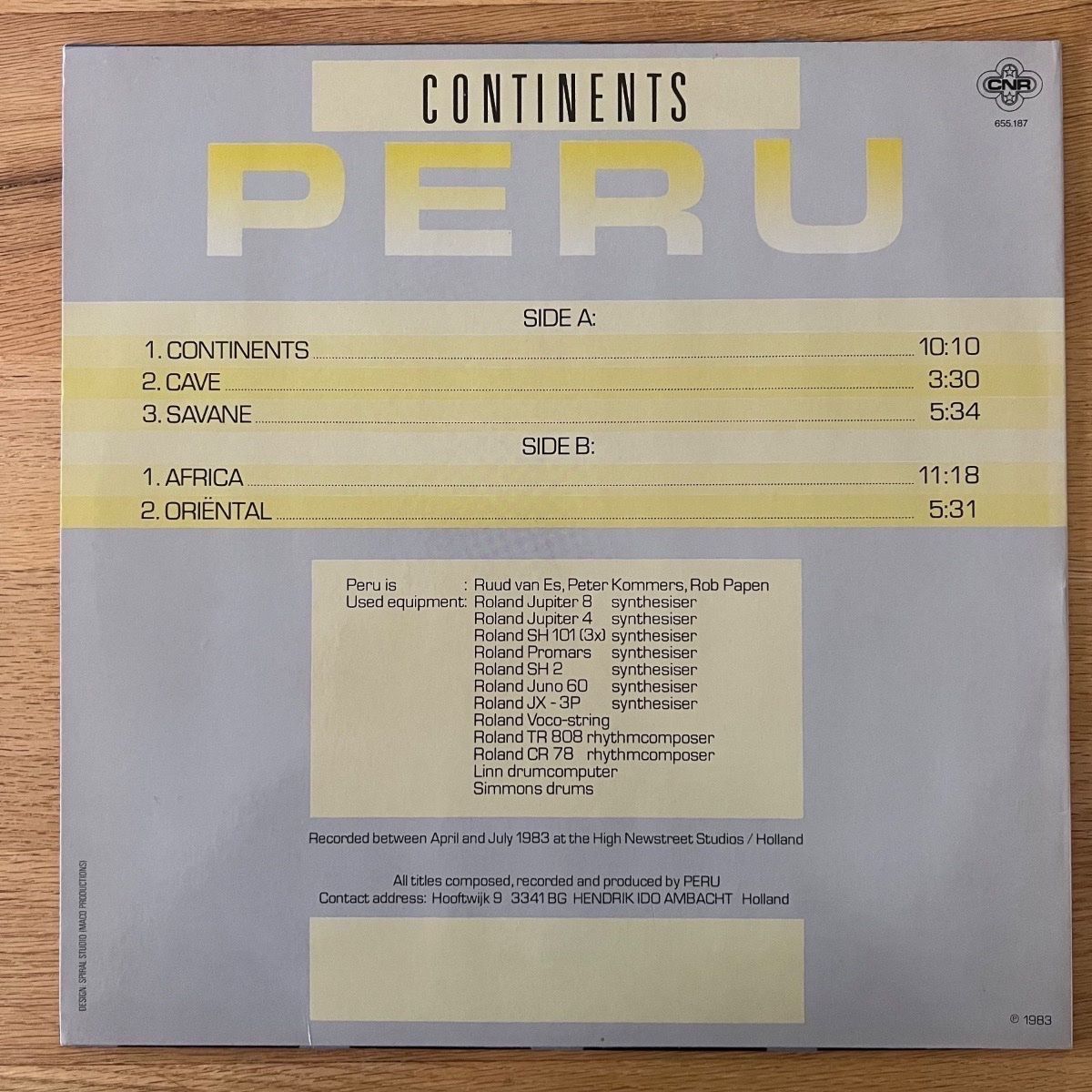 Dischi in vinile: Peru - Continents / 1. NL-Press. 1983  - Electro/Ambient TOP – Usato da Gais venduto da soundcave57 1