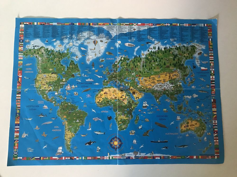 Puzzle: Puzzle Illustrierte Weltkarte – Usato da Therwil venduto da Buchfinken 8