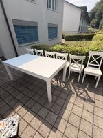 Esstisch mit 8 Stühlen weiss guter Zustand