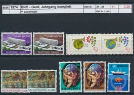 1974 UNO - Genf, Jahrgang komplett, ** postfrisch