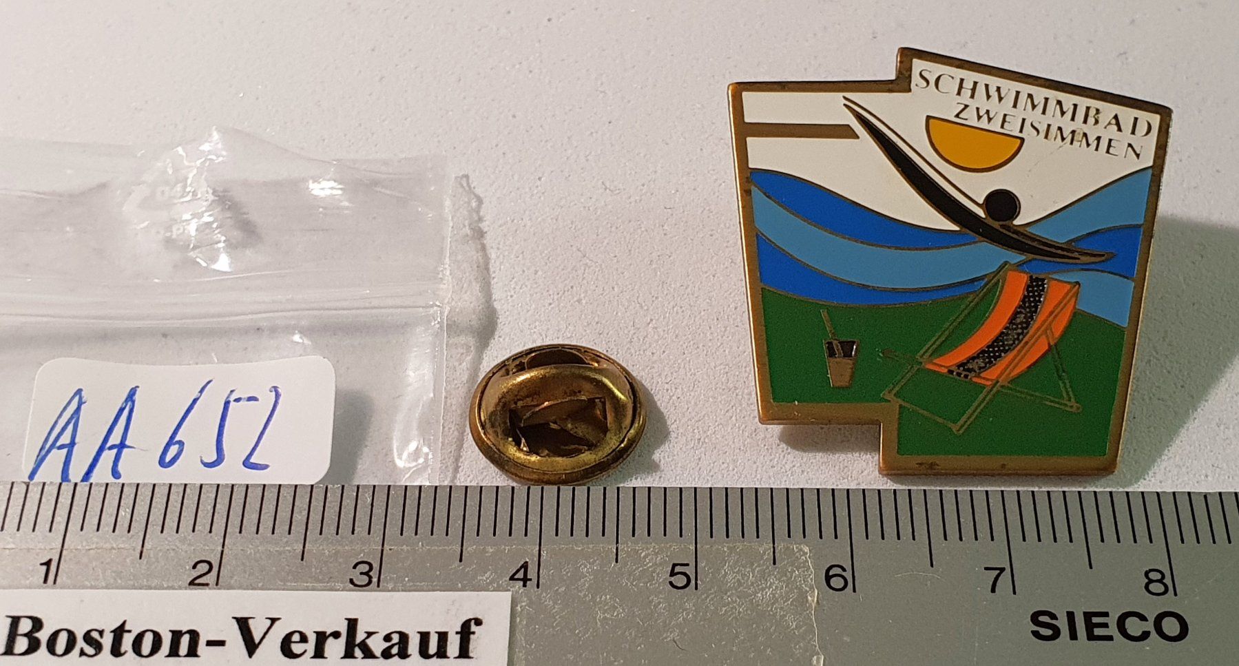 Placchette & Badge: AA652 - Pin Schwimmbad Zweisimmen – Usato da Reinach BL venduto da Boston-Verkauf 1