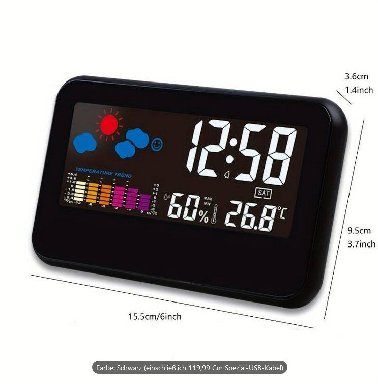 Sonstiges für Haushalt & Wohnen: Wetterstation-Innen-Thermometer, Digitales, Atomuhr – Neu (gemäss Beschreibung) aus Adlikon b.Regensdf von ChriZ86 3