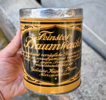 alte Blechdose FEINSTER BAUMWACHS Küpfer Herzogenbuchsee