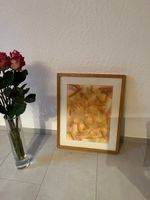 Wunderschönes abstraktes Gemälde in Braun 52x42 cm - 221118