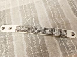 Strass Armband weis
