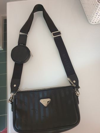 Schwarze Handtasche mit kleinem Portemonnaie, Top Zustand!