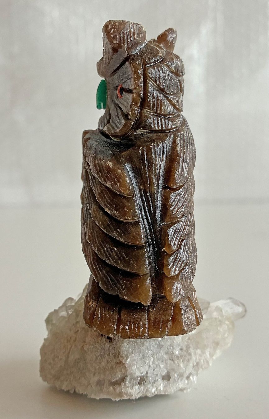 Statuette: Stein Eule auf Kristall – Usato da Bäretswil venduto da robsonantik 3