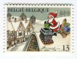 Briefmarke "Weihnachtsmann". Belgien