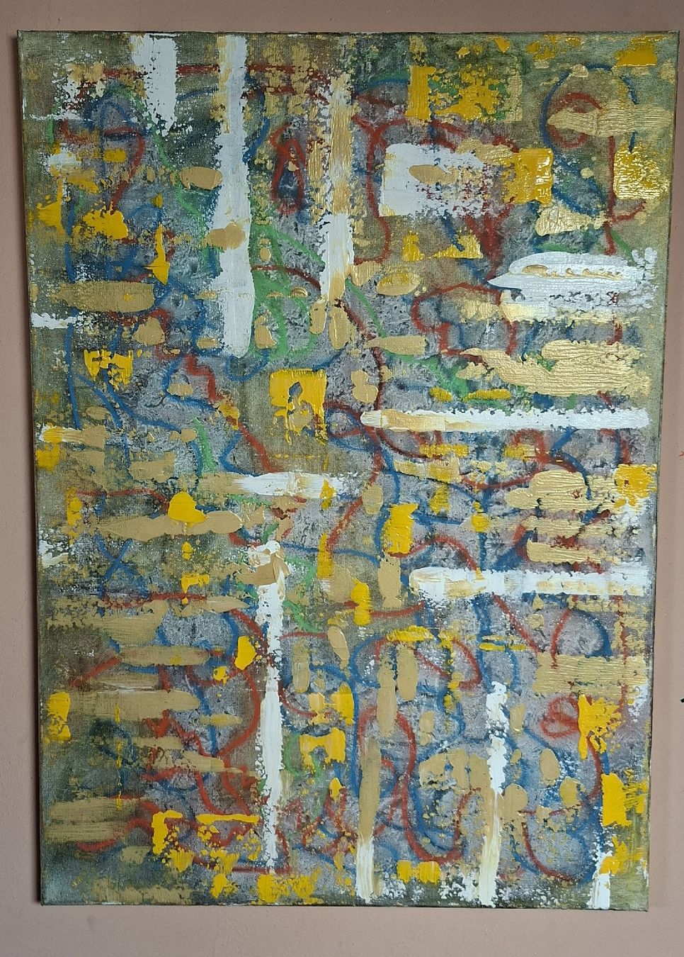 Dipinti: Gemälde " Lichtgitter" handmade 50×70 – Nuovo (secondo la descrizione) da Riehen venduto da Steinbock1970