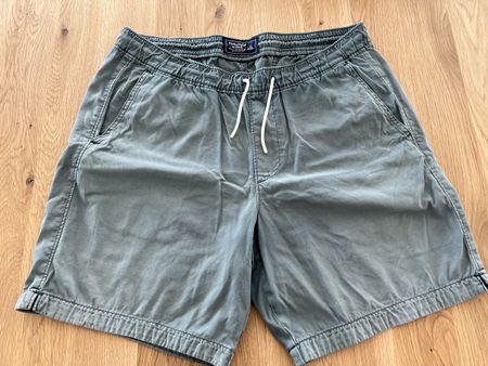 2x beige/grün Abercrombie & Fitch Herren Shorts, Grösse 34
