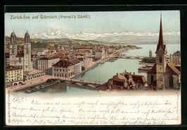 Litho Künzli No. 5014: Zürich, See und