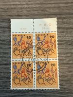 Schweiz Briefmarke Pro Juventute 1988 Viererblock Top!