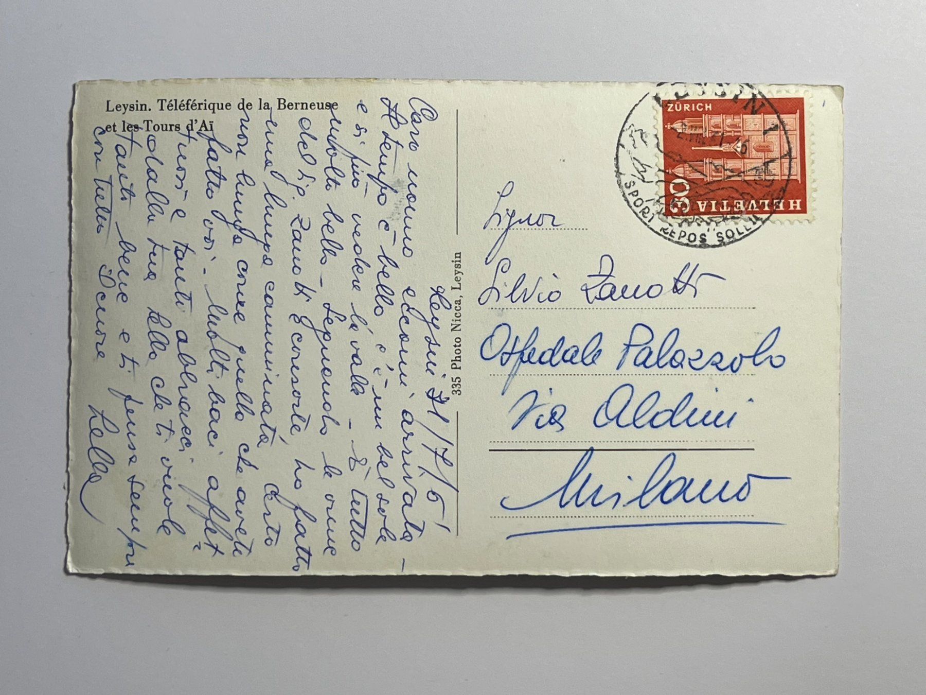 Ansichtskarten: Leysin, Téléférique de la Berneuse – Gebraucht aus Steg VS von _vinci_ 1