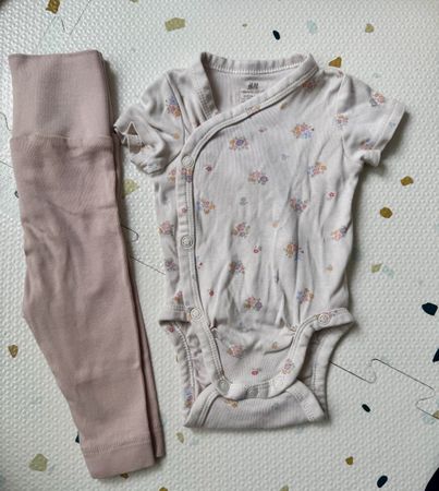 H&M Baby Body/Leggings Set, Gr. 56, Top Zustand!