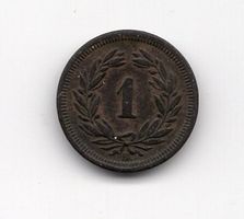 (2125) CH, 1 Rappen 1866, vz