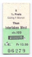 Schiff-Billette Thun - Interlaken West