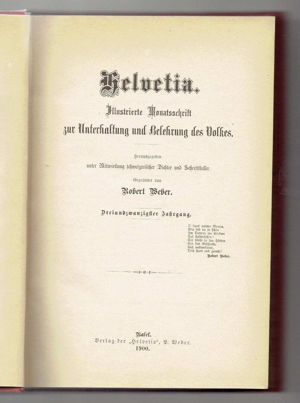 Libri: Helvetia, Illustrierte Monatsschrift, 1900 – Usato da Flims - Dorf venduto da Stagediver 1