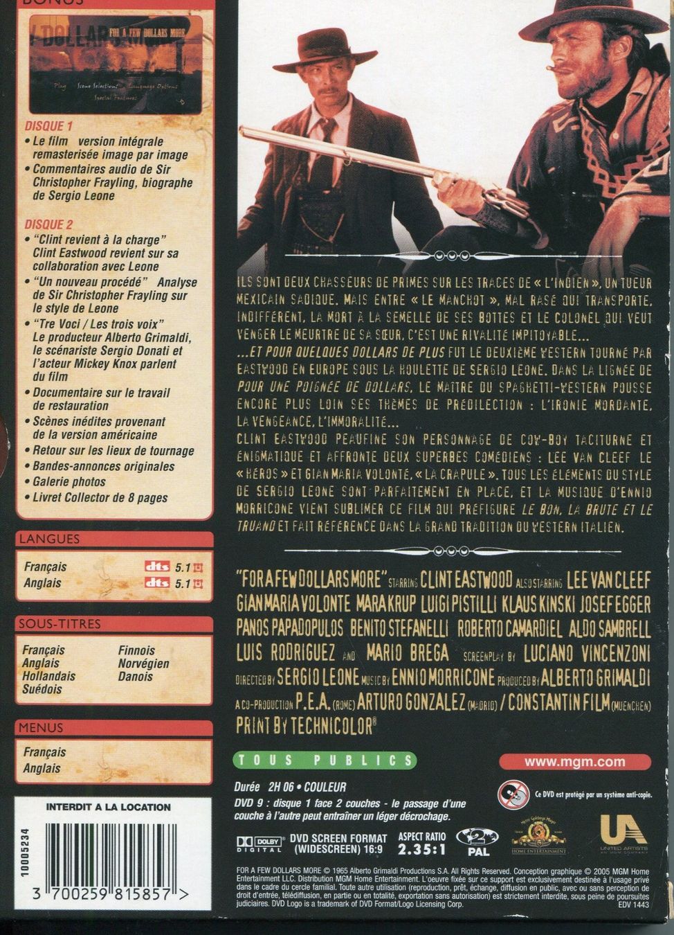 Alle DVDs: Et pour Quelques Dollars de Plus - DVD – Gebraucht aus Les Avants von soyouz63 1