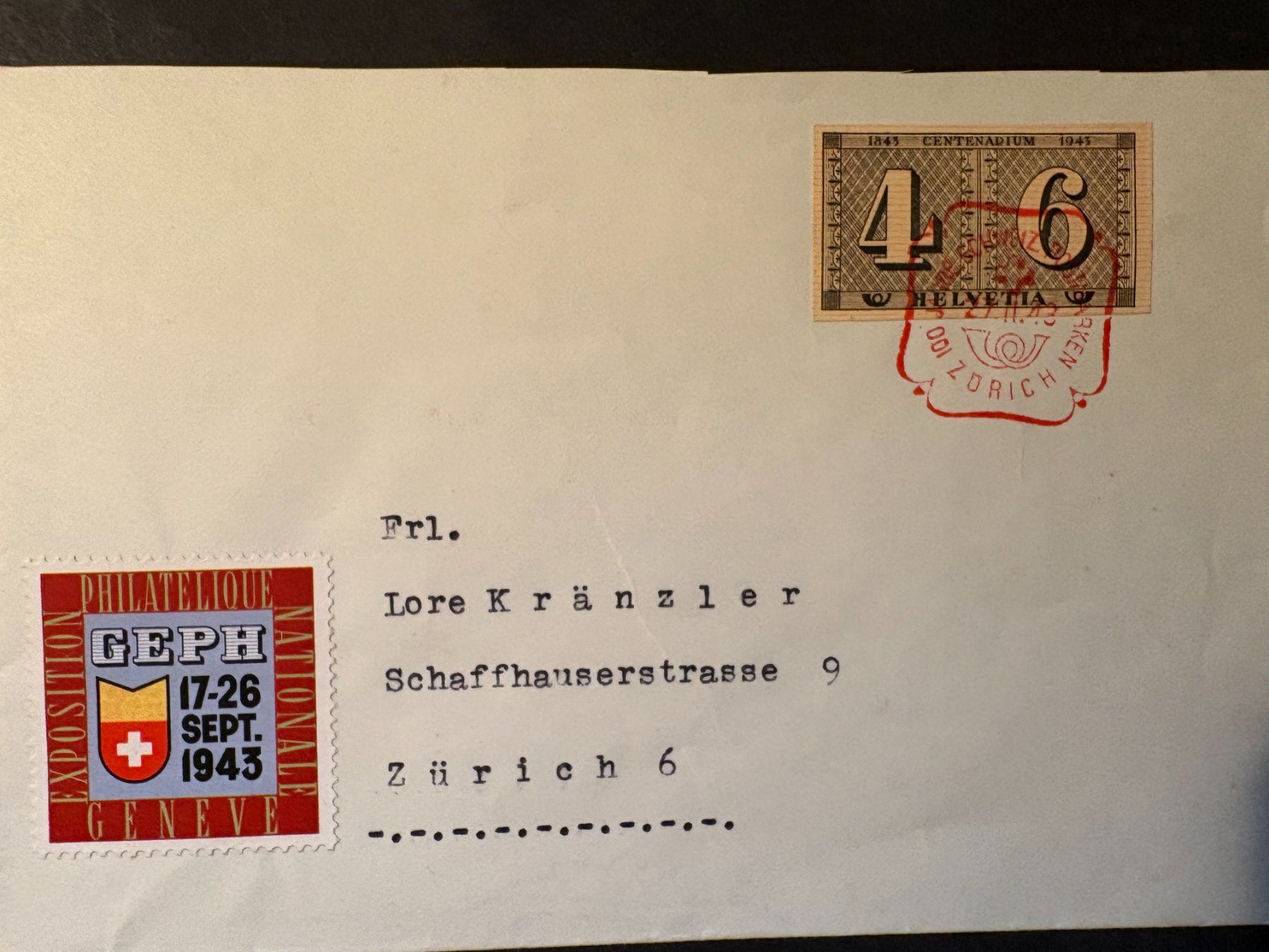 Tutti i francobolli: 1943, Zumstein W15 – Usato da Schaan venduto da Hrberger