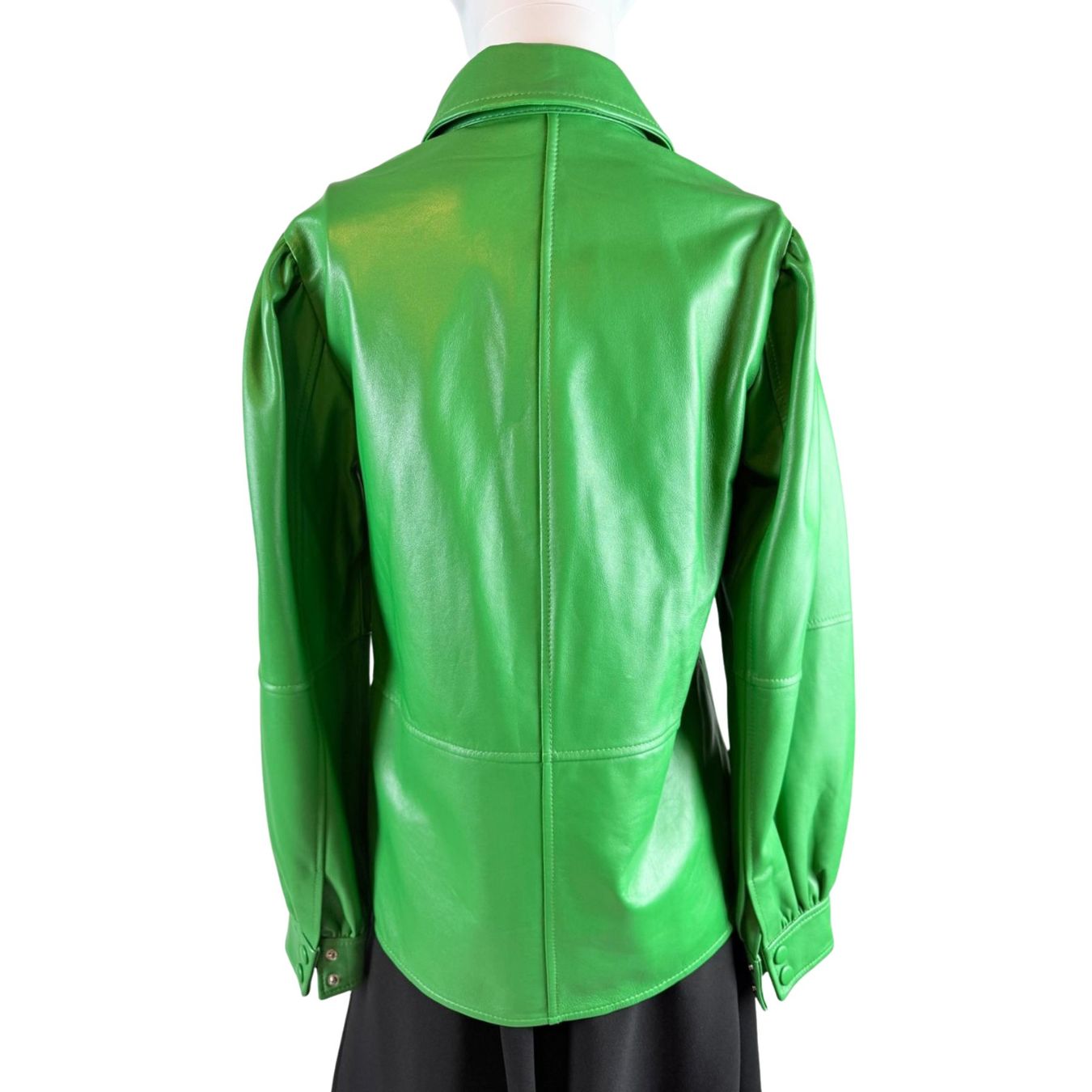Ganni Jacken: Ganni Lederjacke grün, Gr. 36 – Neu (gemäss Beschreibung) aus Oberarth von SSS. 2