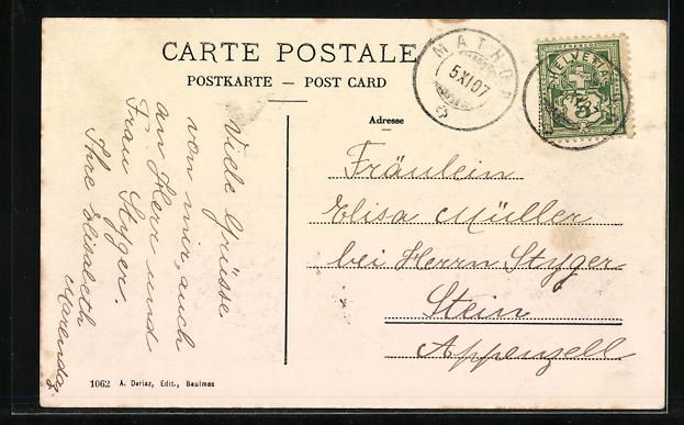 Cartoline postali: AK Mathod, Teilansicht, 1907 – Usato da Berlin venduto da bartko-reher 1