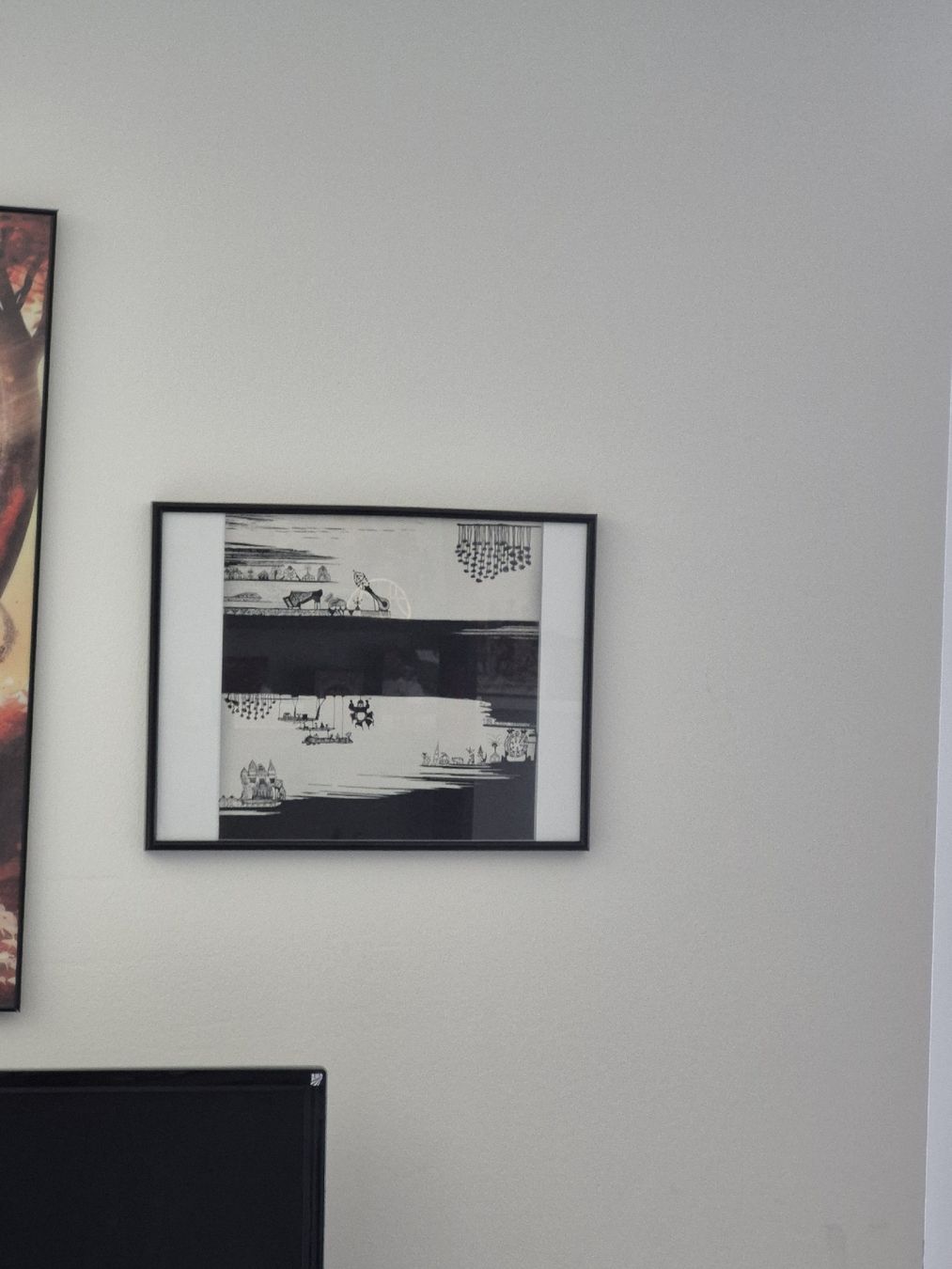 Foto & Immagini: Schwarz-Weiss Bild mit Rahmen, Originale Malerei echtbild – Usato da luzern venduto da Madonnna 2