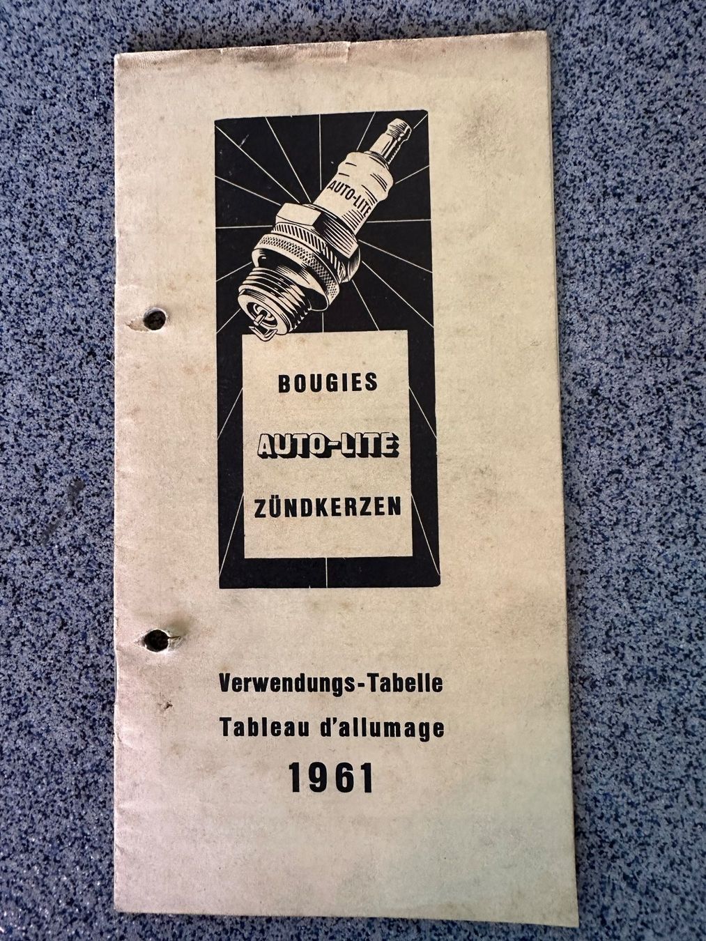 Documenti: Broschüre , Auto - Lite , Zündkerzen 1961 – Usato da Boswil venduto da pavo1
