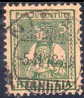 PRO JUVENTUTE 1917 UNTERWALDNERIN J8 GESTEMPELT - H102