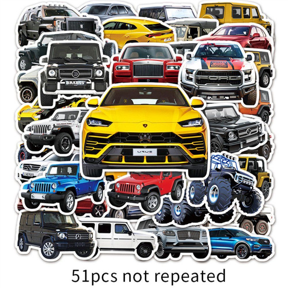 Sticker: 50 stk. Suv Autos Aufkleber – Nuovo e nell'imballaggio originale da Uerkheim venduto da Kaufoption