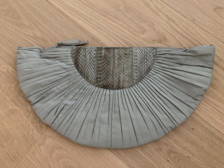 Stoff Handtasche obere verziehung mit Schlangenleder