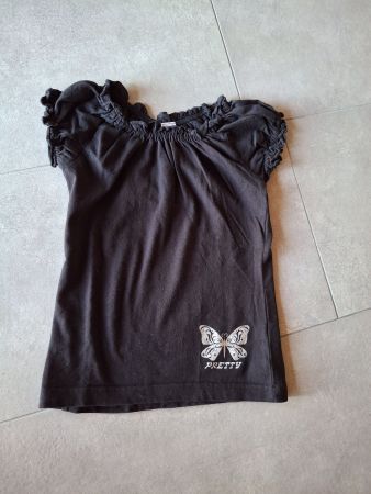 Schwarzes T-Shirt Bio Grösse 116