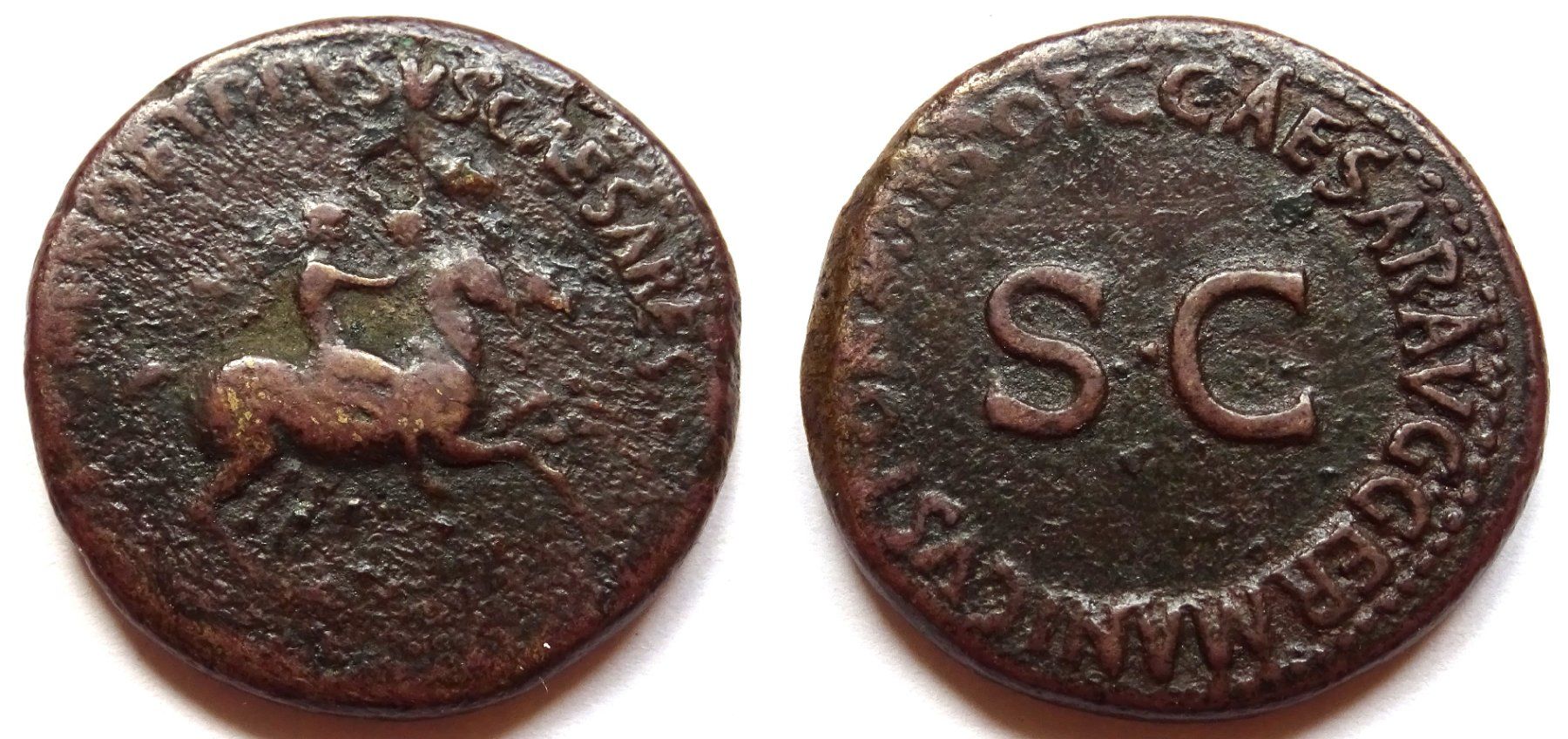 Alle Münzen: NERO & Drusus Caesar AE Dupondius – Gebraucht aus La Sarraz von classicworldcoins