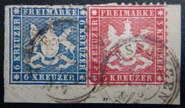 Württemberg Kat. 26-27 1863 Kat. 75 Euro