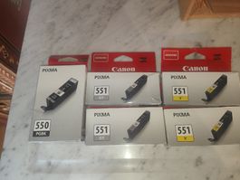 Lot de 6 cartouches d'encre Canon PIXMA neuves