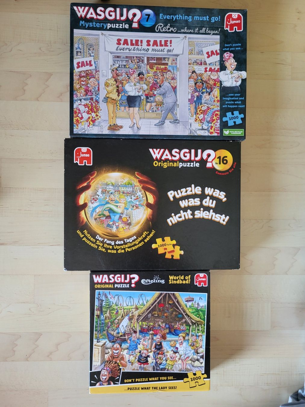 Wasgij Puzzle: 3x WASGIJ Puzzle 1000 Teile – Usato da Therwil venduto da Nika123