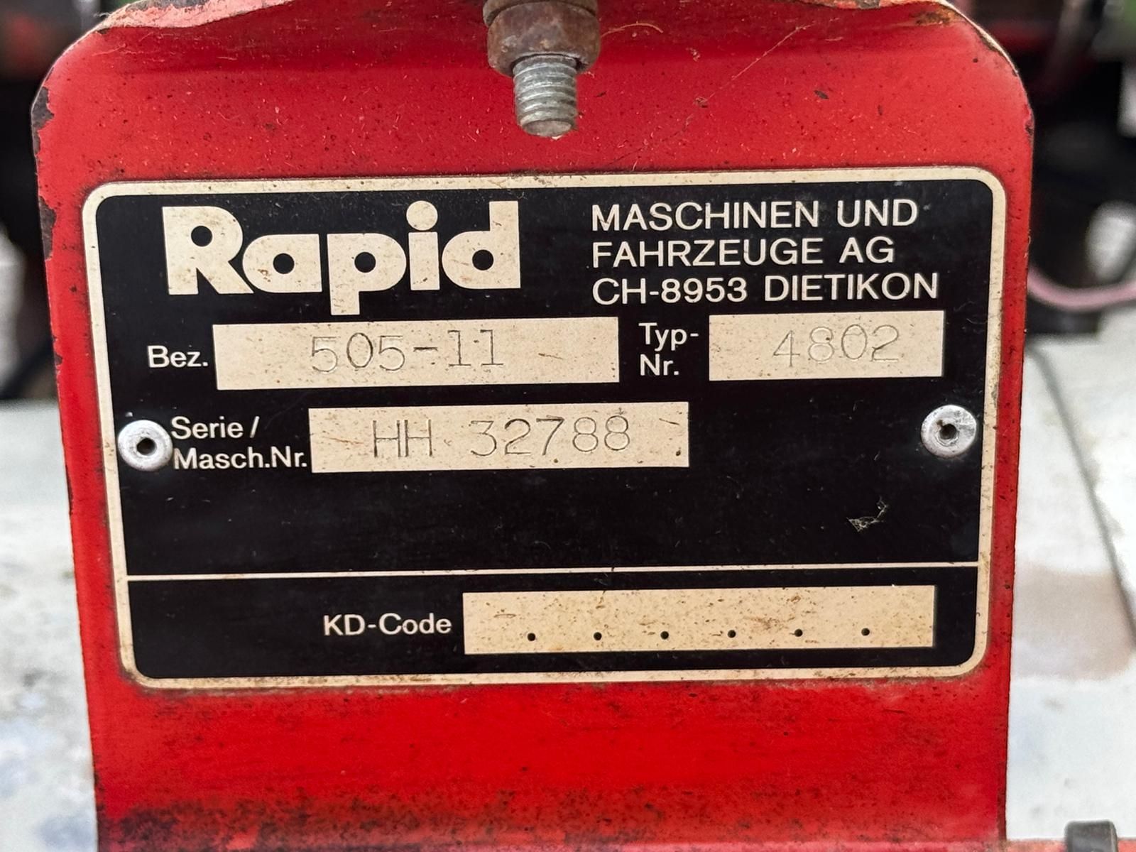 Rapid Alle Maschinen: Balkenmäher Rapid 505-11 mit Doppelrad – Gebraucht aus Niederuzwil von peter. 6