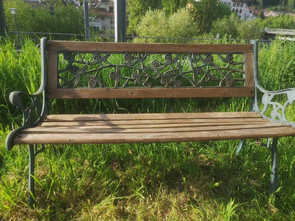 Gartenbank mit Gusseisen Füssen Kaufen auf Ricardo