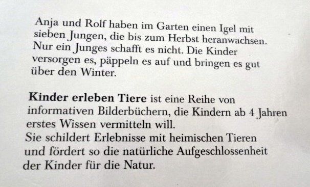 Libri: Piek, das Igelkind Kinder erleben Tiere Ravensburger – Usato da Wetzikon ZH venduto da strubeli024 1