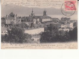 Lausanne 1908 mit Stabstempel Ouchy-Lac