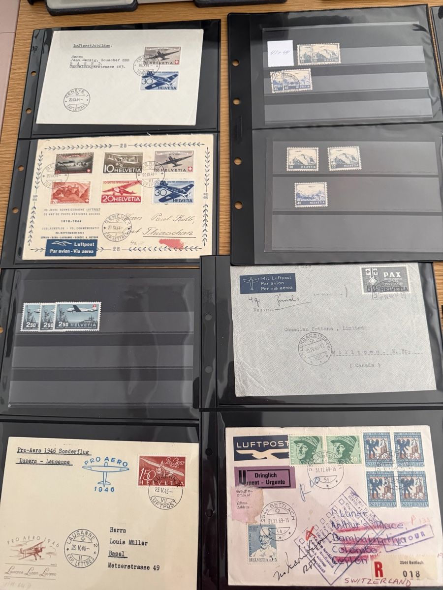 Alle Briefmarken: Schweizer Flugpost Sammlung ab Vorläufer – Gebraucht aus Murgenthal von Tina_4055 4