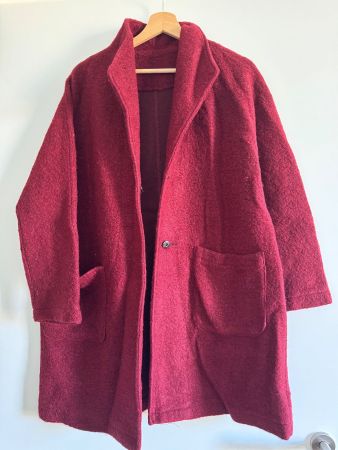 Übergangsjacke/ Wintermantel Gr. S/M, weinrot