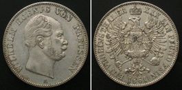 PREUSSEN Taler 1861 A, WILHELM I. Silber ERHALTUNG! unz-