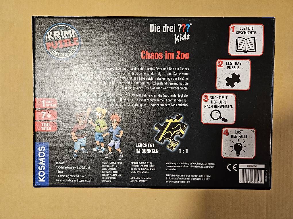 Kosmos Puzzle: Kosmos Krimi Puzzle drei??? – Usato da Merishausen venduto da NicoleB81 1