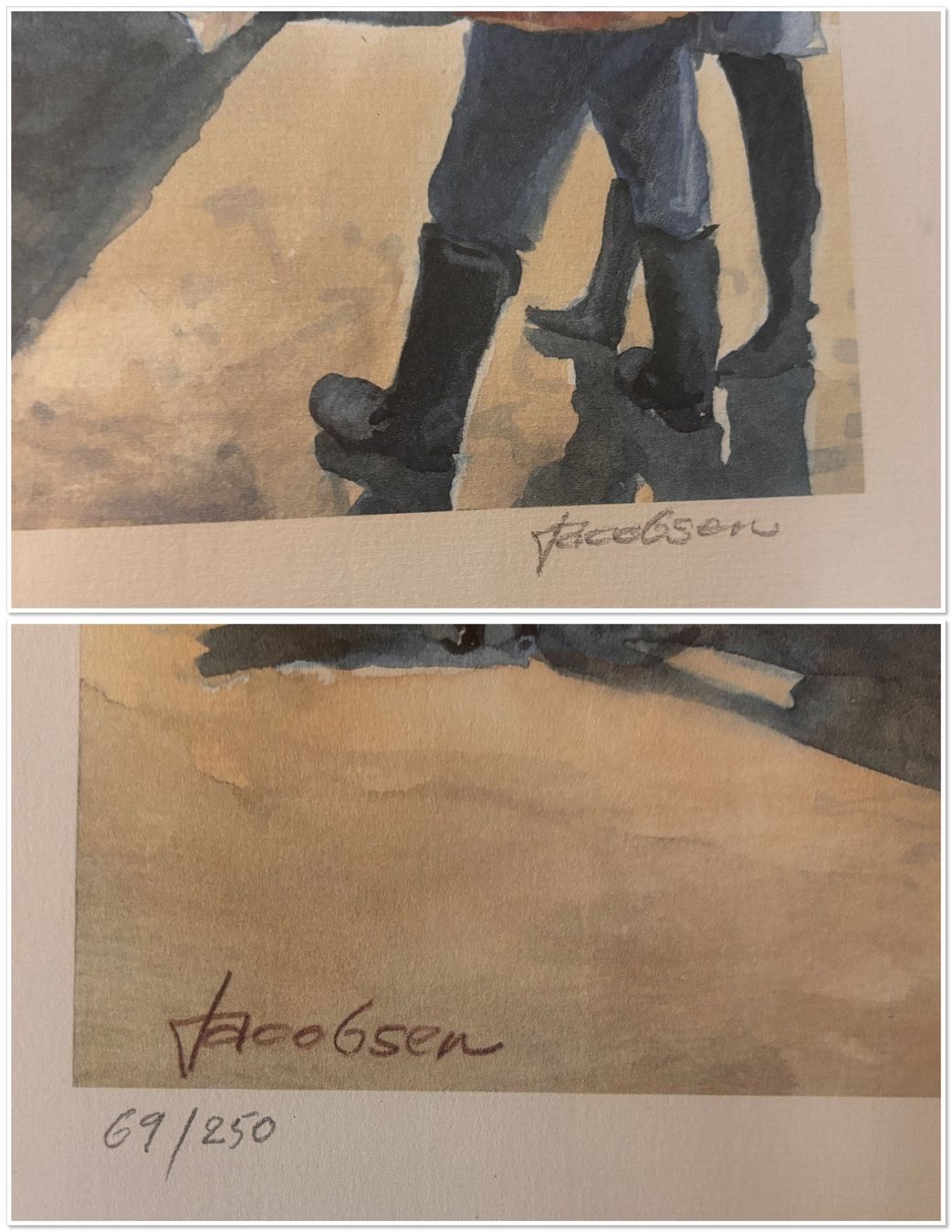 Foto & Immagini: Kunstdrucke Knud Jacobson signiert 3er Set gerahmt – Usato da Hindelbank venduto da brm_72zv 6