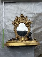 Magnifique miroir de table vintage style baroque avec figuri