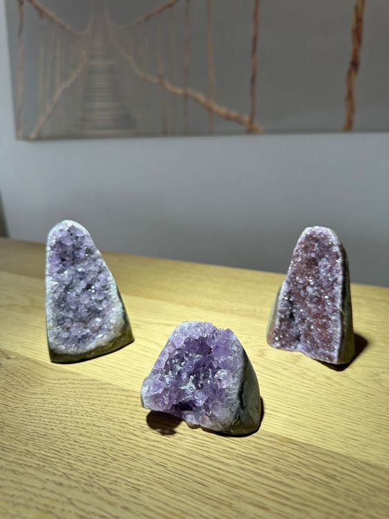 3 wunderschöne Amethyst Drusen - 750 Gramm 8
