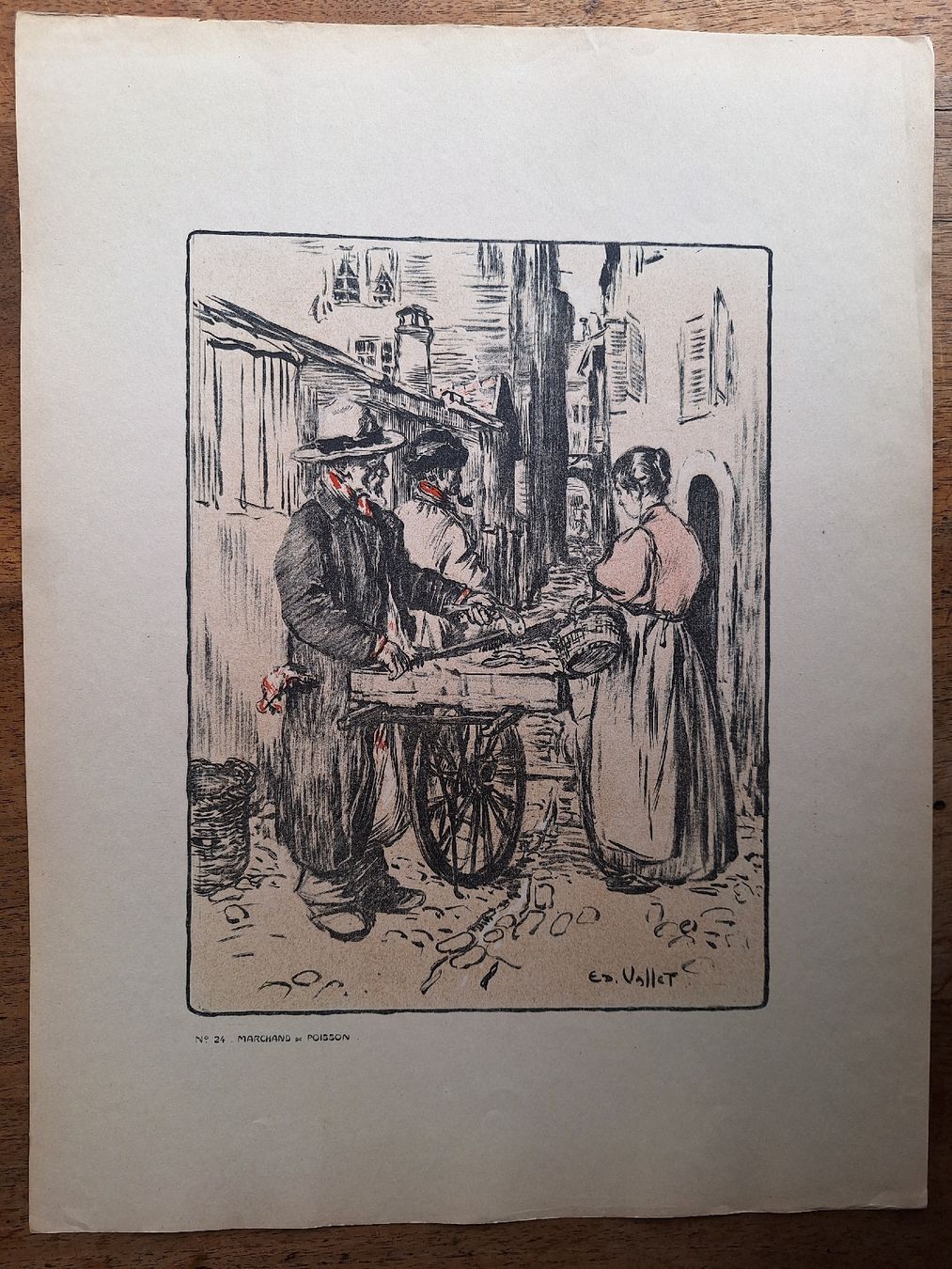 Grafica & Litografie: EDOUARD VALLET MARCHAND DE POISSON – Usato da Bevaix venduto da bohrap