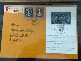 Wunderbarer Nachnahme-Brief, Tag Schweizer Spende, 3.3.45