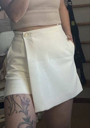 Hosenrock Beige / XS Seide Mix Made in Italy elegant