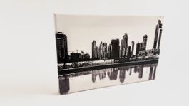 Leinwandbild Dubai schwarzweiss  20x30cm